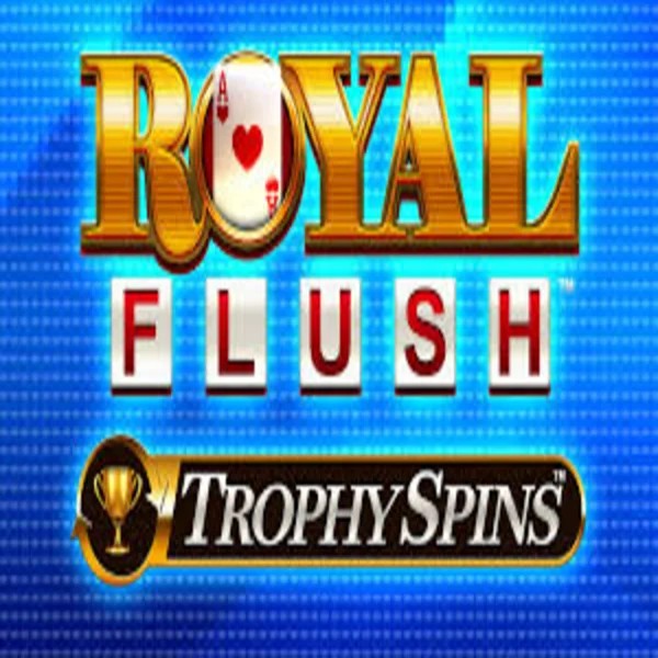 Royal Flush Trophy Spins slot logo by Greentube at Cowboy Spin Casino